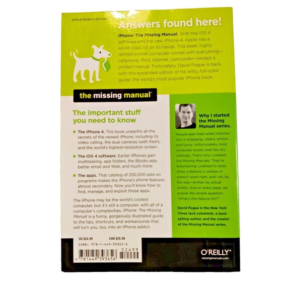 iPhone: The Missing Manual, 4th Edition - Paperback By Pogue, David - Picture 2 of 4